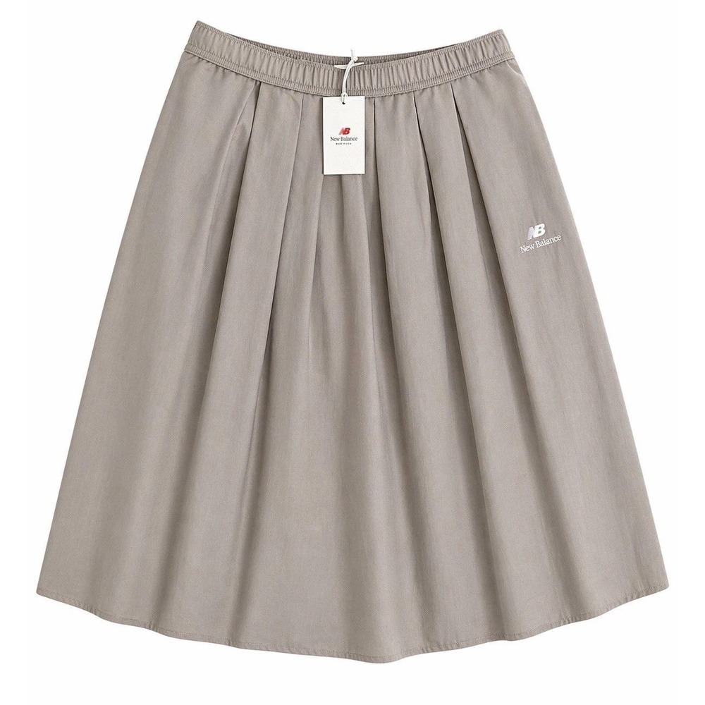 New Balance Made in USA Skirt XL Dark Oak Tan Pleated Mesh Lined WK53561 NWT‎
